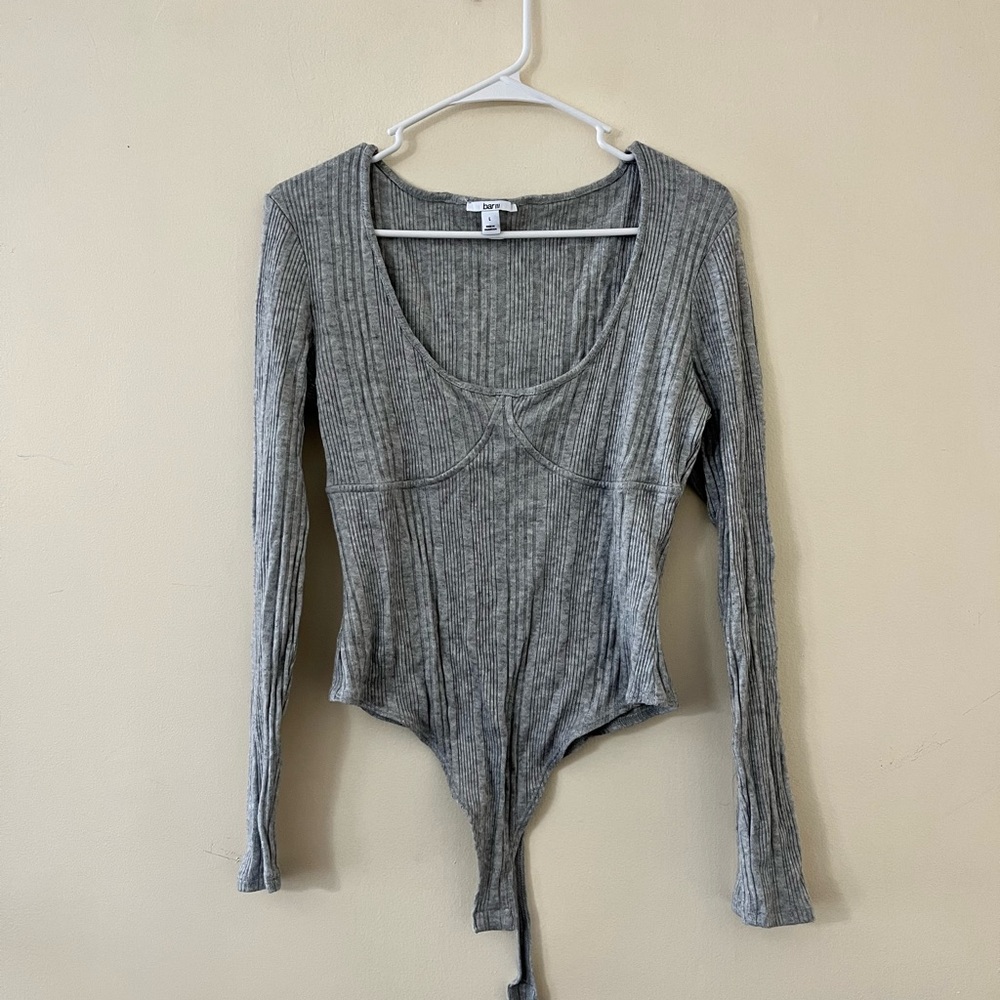 Bar III Gray Bodysuit
